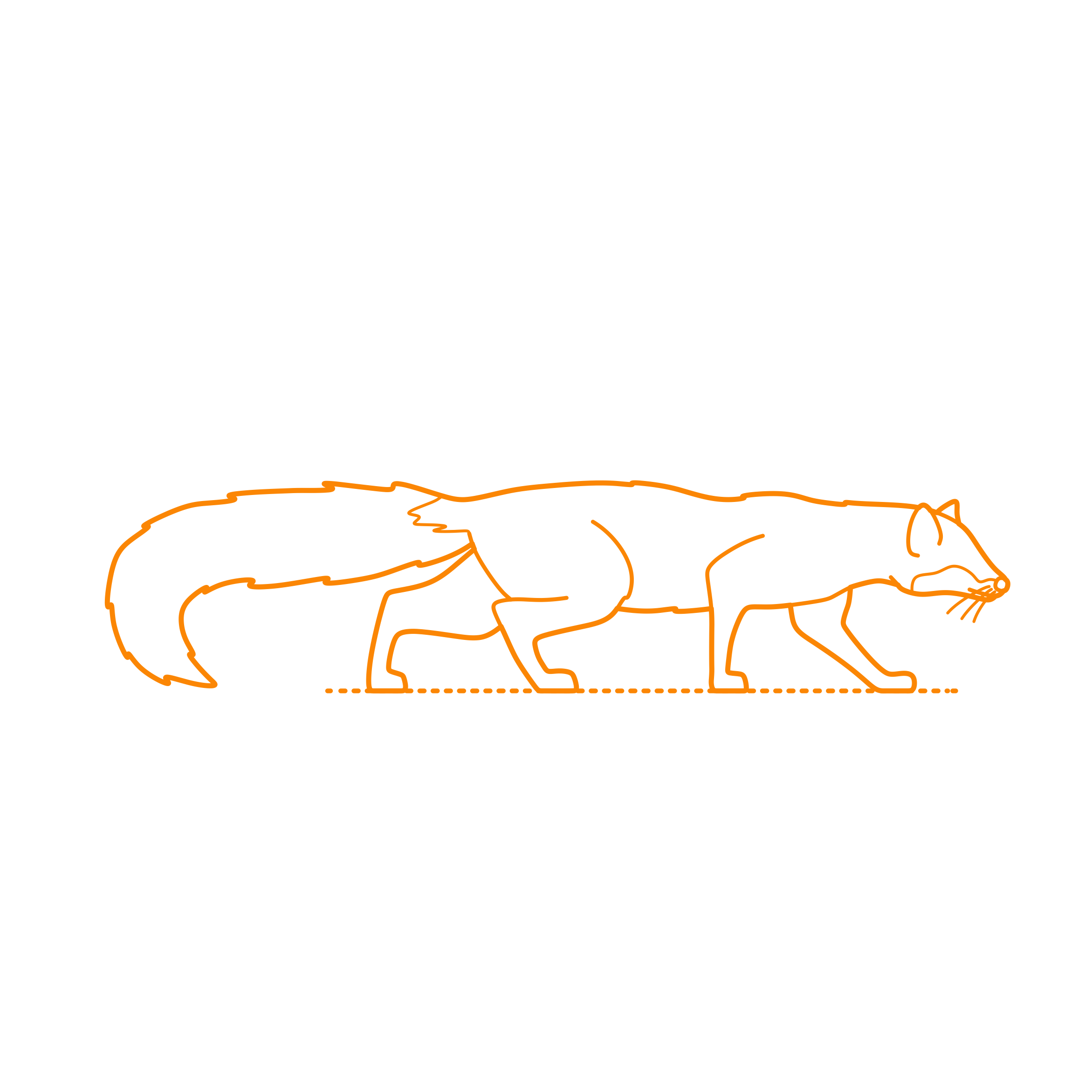 Animals Viverrids Aquatic Genet Line Art Svg Vector Free Vectors